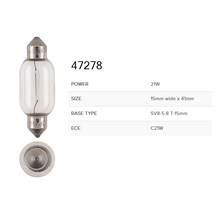 Narva 12V Festoon Globes Box of 10 - Various sizes
